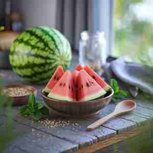 Immagine di anguria a fette per l'articolo Anguria: benefici, varietà e idee fresche per l’estate