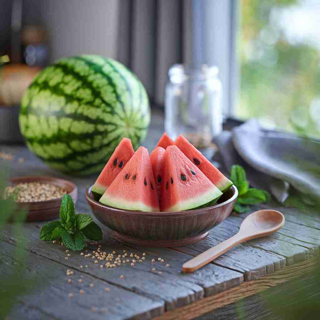 Immagine di anguria a fette per l'articolo Anguria: benefici, varietà e idee fresche per l’estate