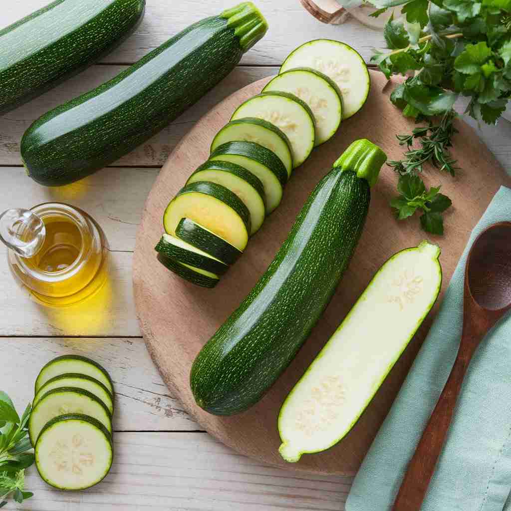 Tagliere di zucchine per l'articolo Zucchina: Proprietà, benefici e ricette