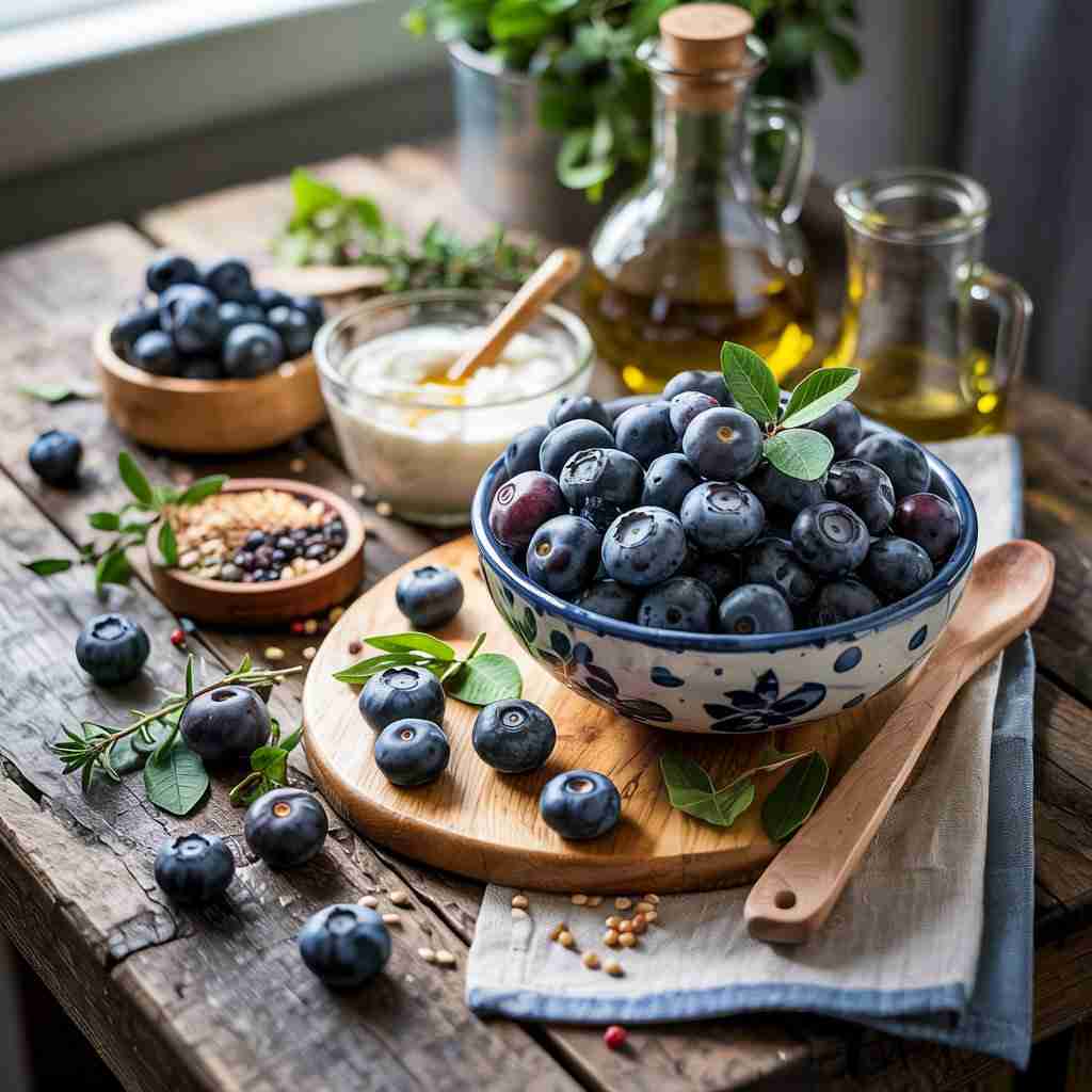 Immagine di ciotola con tanti mirtilli per l'articolo Mirtillo: proprietà, benefici e idee sane per gustarlo in ogni stagione