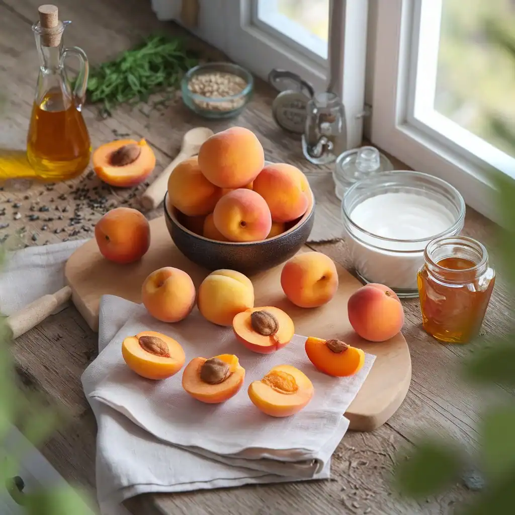 Albicocche fresche mature